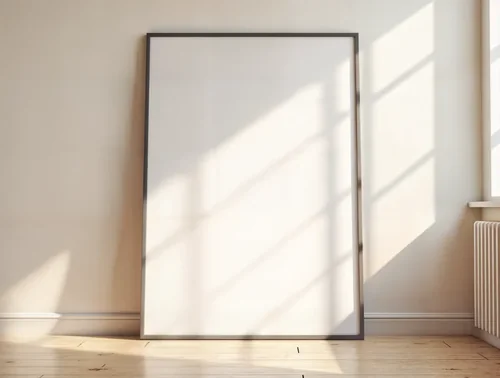 Minimalist Mockup Poster with Warm Background Colors