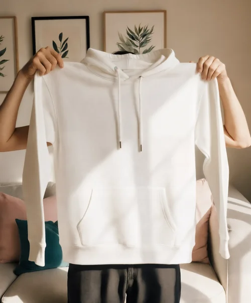 Cozy Hoodie Mockup in a Welcoming Living Room