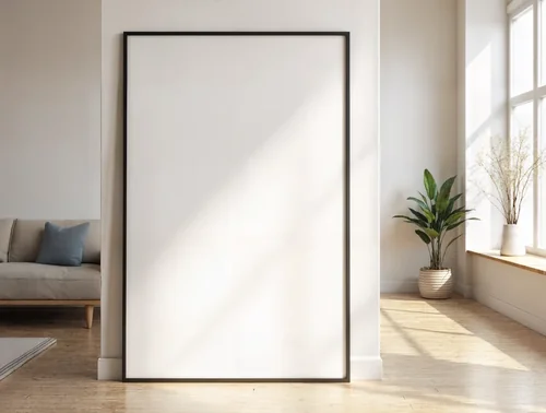 Serene Mockup Poster with Vibrant Colors and Background