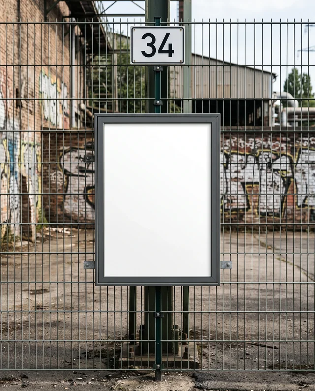 Modern Billboard Mockup with Urban Graffiti Background