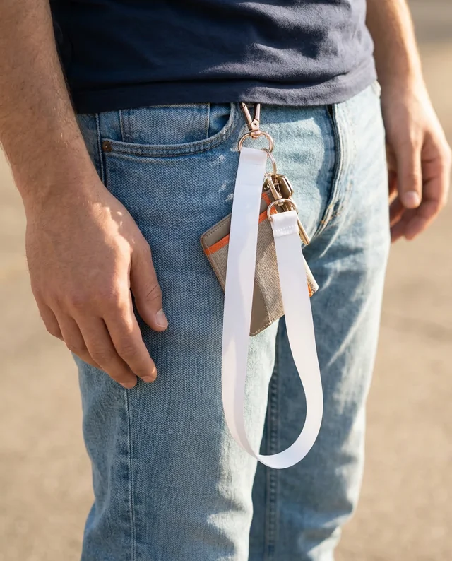 Stylish Lanyard Mockup with Casual Fashion Accessories