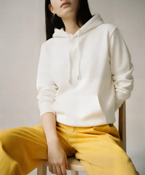 Stylish Hoodie Mockup of a Young Woman in Casual Fashion