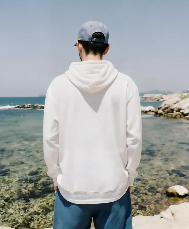 Tranquil Hoodie Mockup for Coastal Serenity