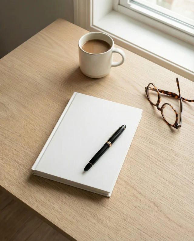 Cozy Mockup of a Book Workspace Scene