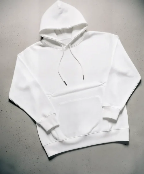 Stylish Mockup of a Plain White Hoodie