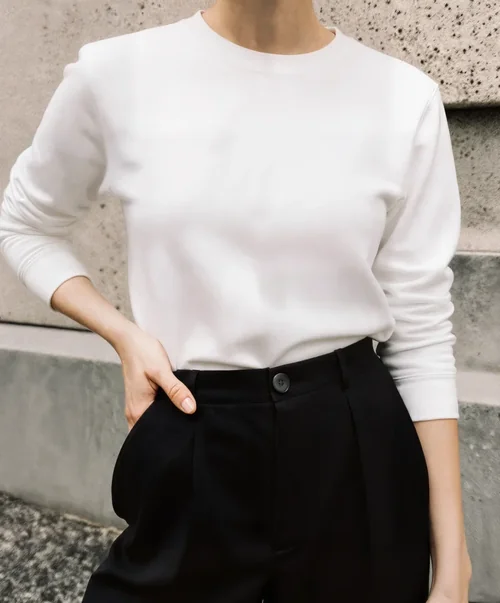 Stylish Sweatshirt Mockup Against Concrete Wall