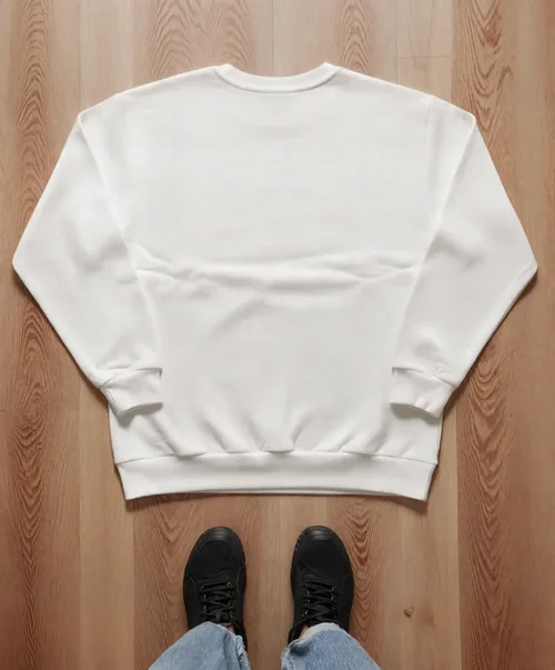 Minimalist Sweatshirt Mockup on Wooden Floor