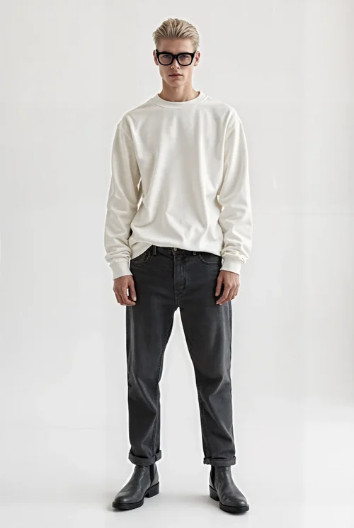 Stylish Mockup of a Young Male in Sweatshirt