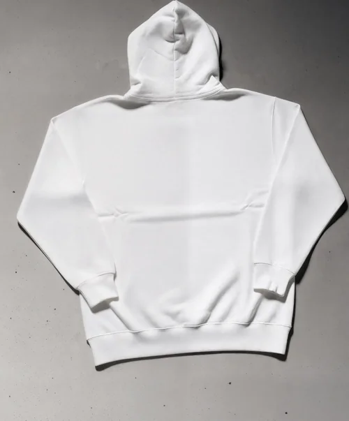 Realistic Hoodie Mockup on Light Grey Concrete Surface