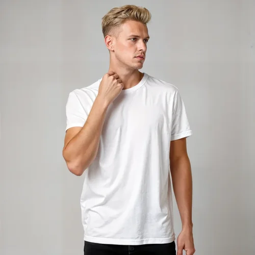 Stylish T-Shirt Mockup with Light Gray Background Colors