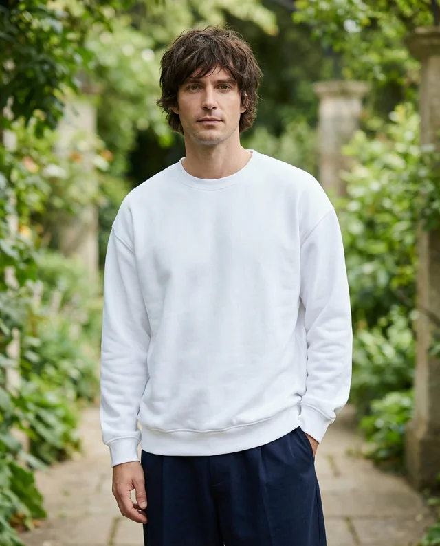 Stylish Mockup of a Young Man in a Sweatshirt