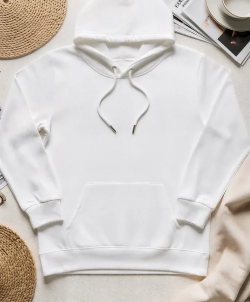 Stylish Hoodie Mockup on Minimalist Surface