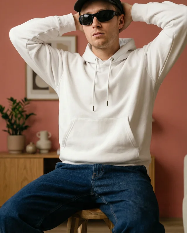 Stylish Mockup of a Young Man in a Hoodie