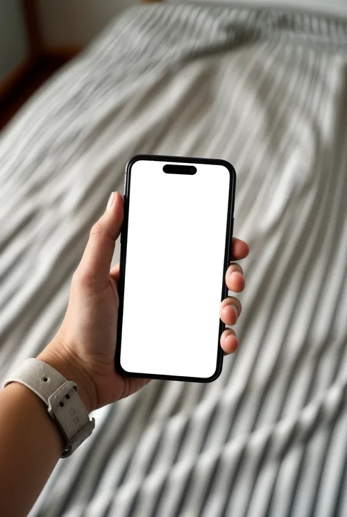 Black iPhone 16 Pro Max Mockup in Casual Setting