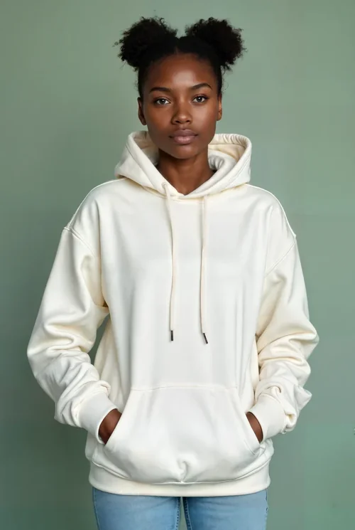 Soft Green Background and Cream Hoodie Mockup for Style