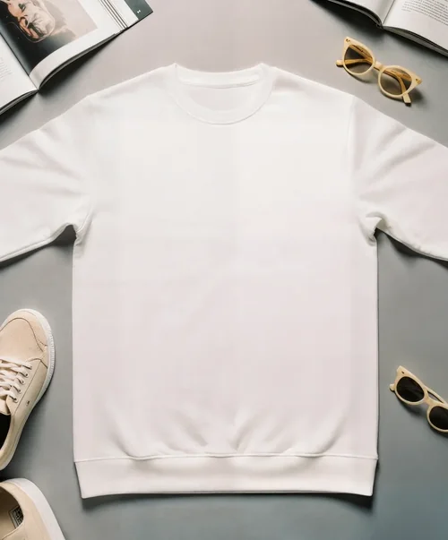 Stylish Sweatshirt Mockup on Neutral Gray Background