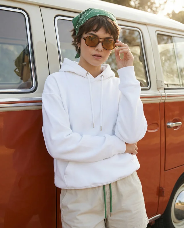 Stylish Hoodie Mockup by Vintage Volkswagen Van