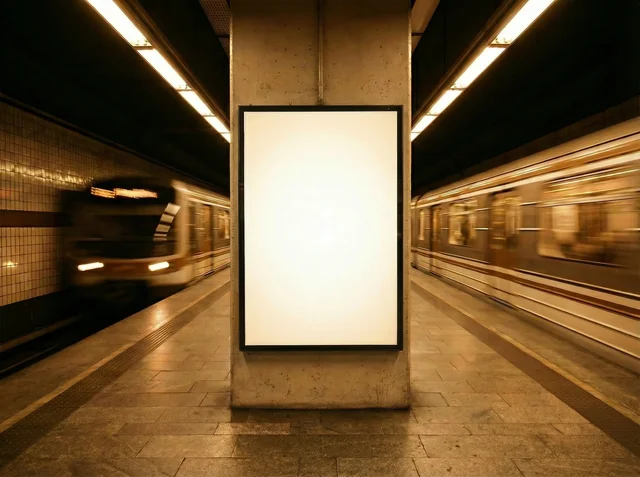 Modern Subway Station Billboard Mockup Design