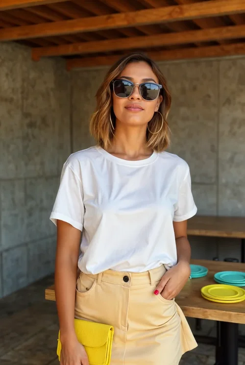 Trendy T-Shirt Mockup: Summer Style Inspiration