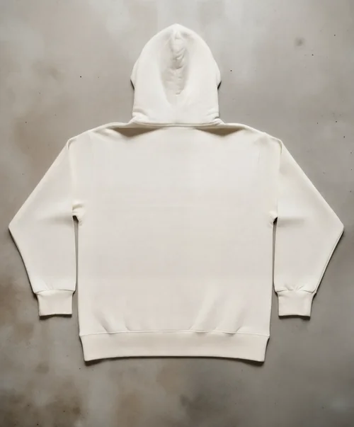 Plain Off-White Hoodie Mockup for Modern Fashion