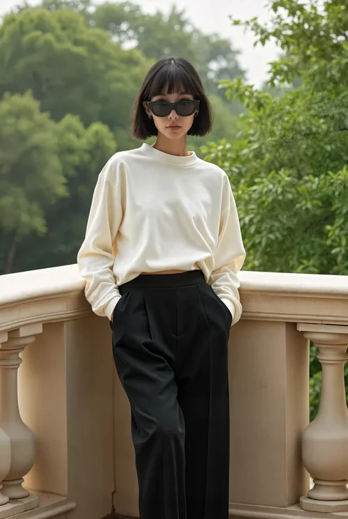 Chic Sweatshirt Mockup Against Elegant Backdrop