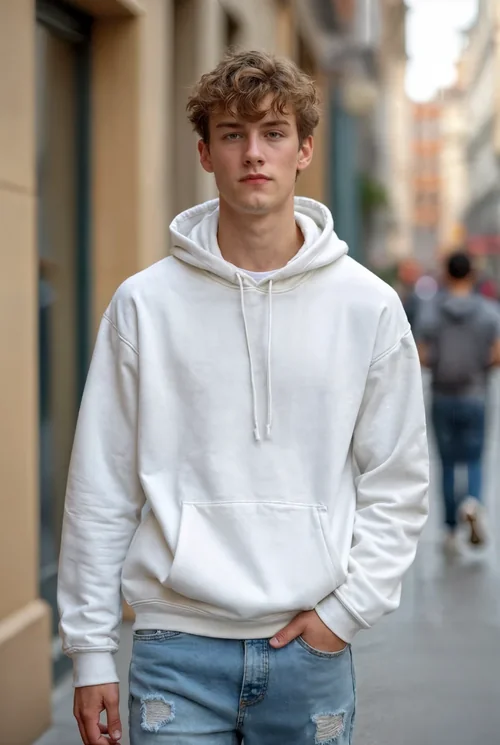 Urban Hoodie Mockup with Soft Background Colors