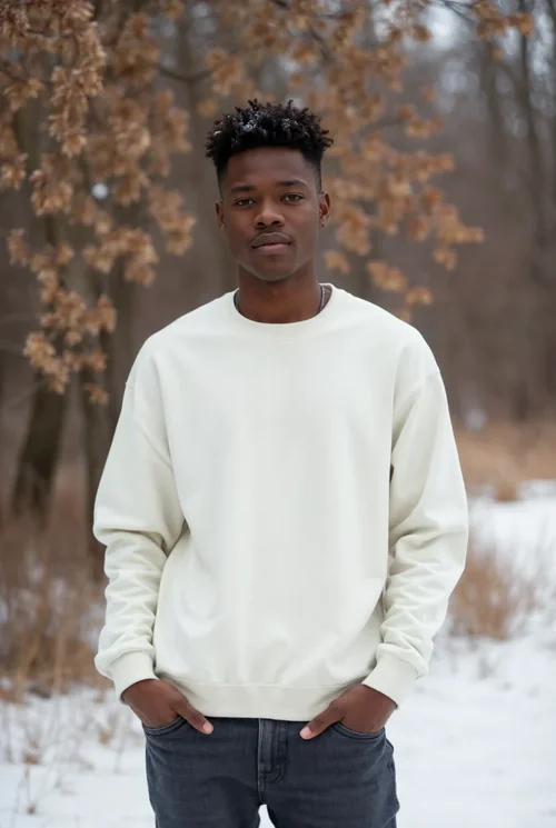 Stylish Mockup of a Young Male in a Sweatshirt