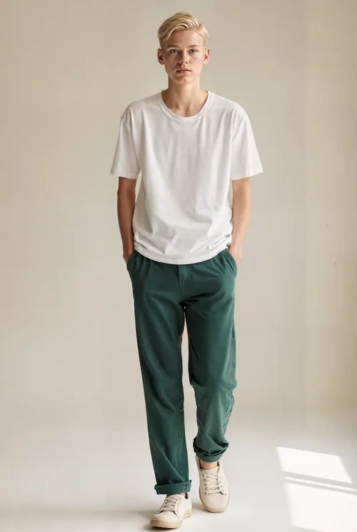 Minimalist T-Shirt Mockup with Soft Beige Background