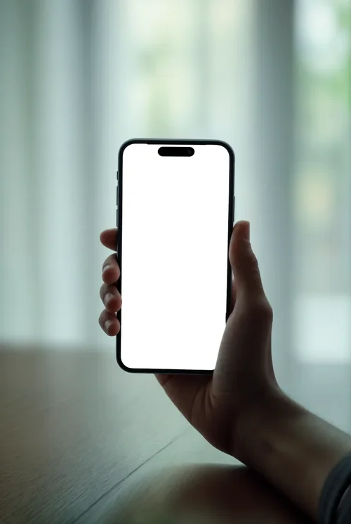 Modern iPhone 16 Pro Max Mockup - Minimalist Design