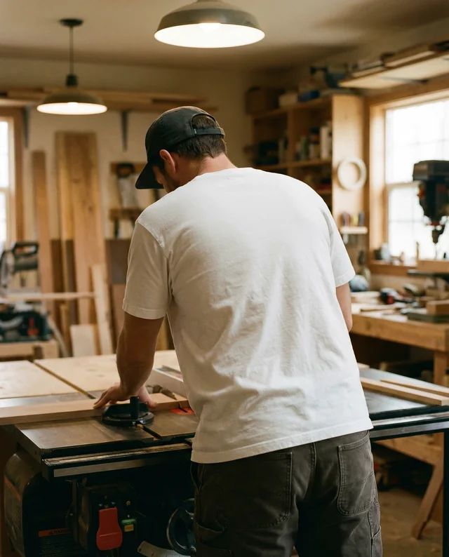 Woodworking Mockup T-Shirt Design for Craftsmen