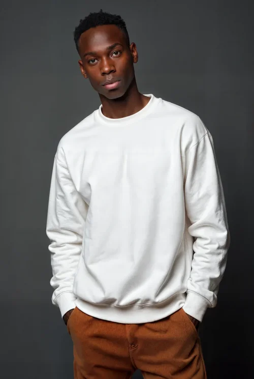 Stylish Mockup of a Young Male in a Sweatshirt