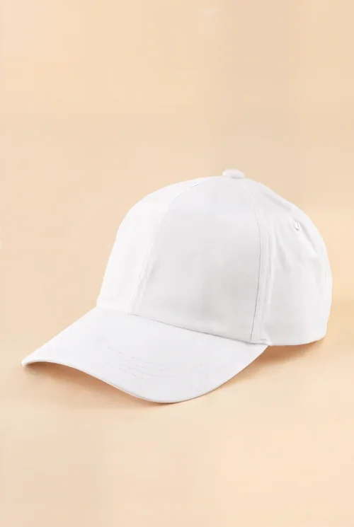 Stylish Mockup of a White Baseball Hat for Designers