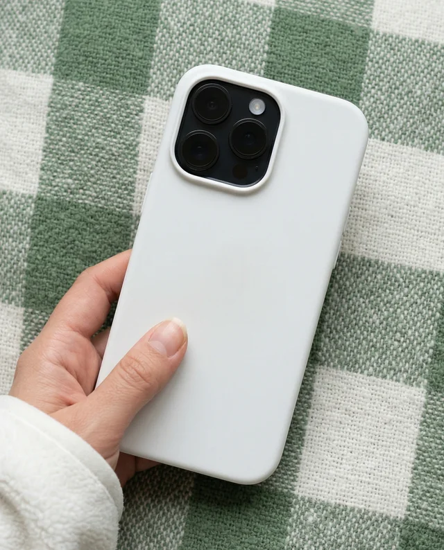 Elegant Mockup of a Phone Cover with Sleek Smartphone Design