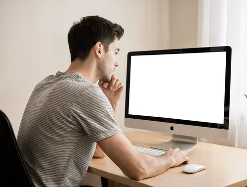 Modern iMac Mockup for Creative Home Office