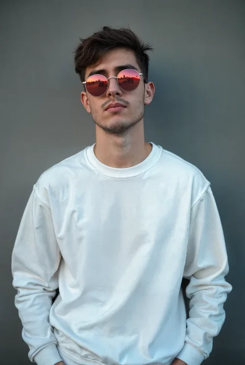 Stylish Mockup of a Young Man in a Sweatshirt