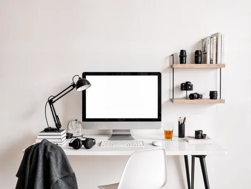 Modern iMac Mockup for Minimalist Workspace Design
