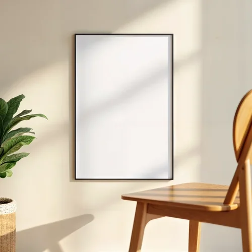 Serene Mockup Poster with Soft Background and Colors