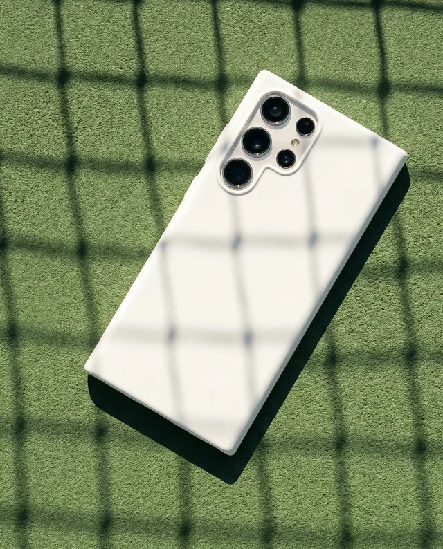 Sleek Phone Cover Mockup on Vibrant Green Surface