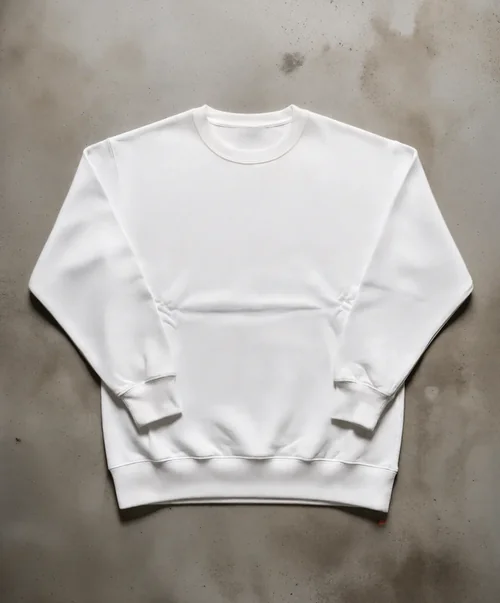 Elegant Mockup of a Classic White Sweatshirt