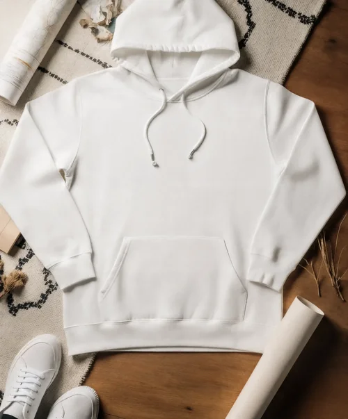 Minimalist Hoodie Mockup on Neutral Surface