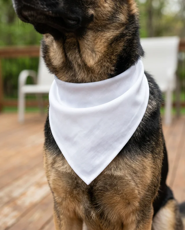 Realistic German Shepherd Bandana Mockup in Nature