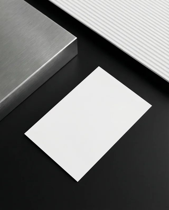 Elegant Business Card Mockup on Dark Minimalist Surface