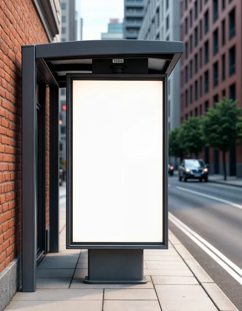 Realistic Billboard Mockup in Urban Setting - High Res