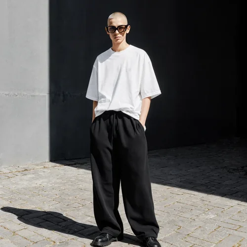 Chic T-Shirt Mockup with Bold Colors and Urban Background