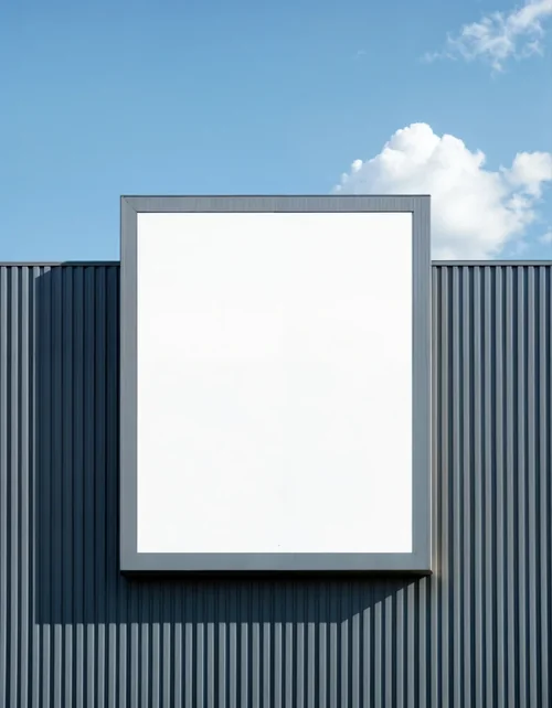 Modern Billboard Mockup on Building Exterior