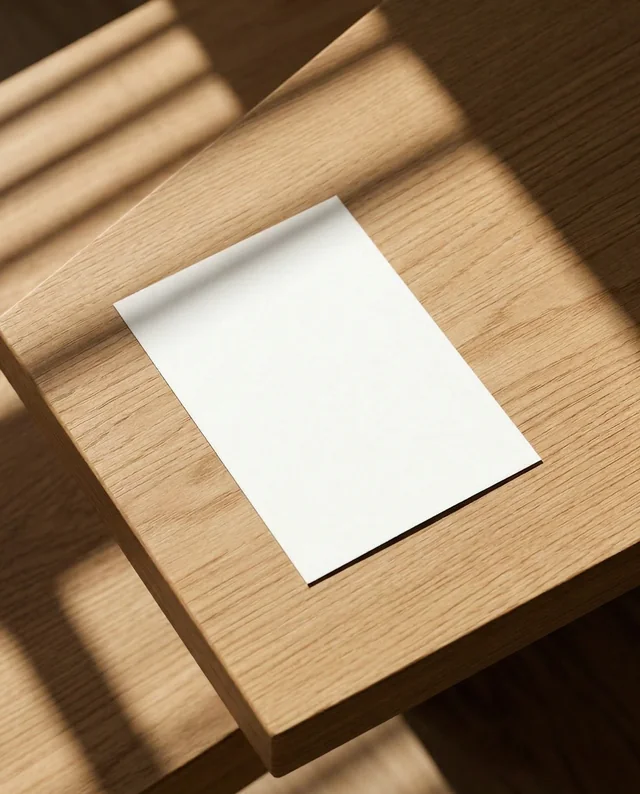 Elegant Mockup of a Minimalist Workspace with Flyer