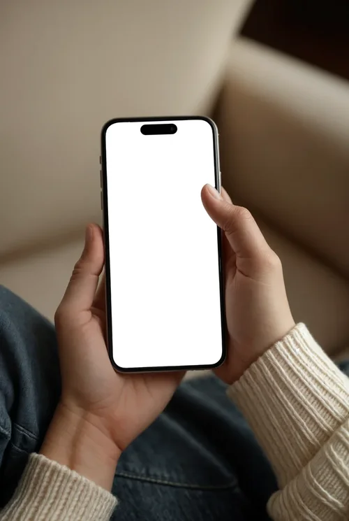 Elegant iPhone 16 Pro Max Mockup in Soft Lighting