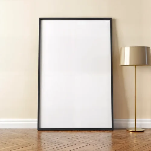 Elegant Mockup Poster with Soft Beige Background Colors