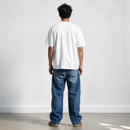 Minimalist Mockup with Colorful T-Shirt Against Neutral Background