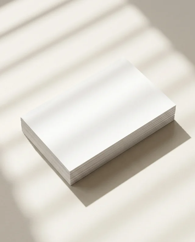 Elegant Business Card Mockup on Soft Beige Surface